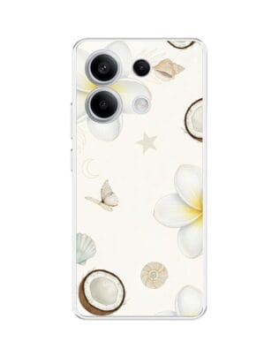 Etui do Xiaomi Redmi Note 13 Pro 5G przeźroczyste, silikonowe Flexi, Summer Patterns, hawajskie kokosy