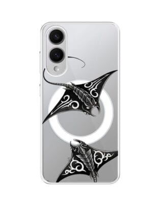 Etui do Samsung Galaxy S25 Edge z MagSafe przeźroczyste, silikonowe Flexi, Summer Patterns, diabeł morski