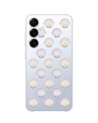 Etui do Samsung Galaxy S25 Plus przeźroczyste, silikonowe Flexi, Summer Patterns, pastelowe muszelki