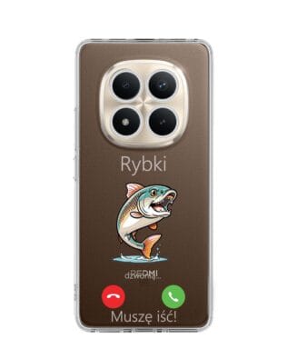 Etui do Xiaomi Redmi Note 15 Pro Plus 5G przeźroczyste, silikonowe Flexi, rybki dzwonią