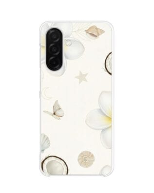 Etui do Samsung Galaxy A26 5G z MagSafe przeźroczyste, silikonowe Flexi, Summer Patterns, hawajskie kokosy