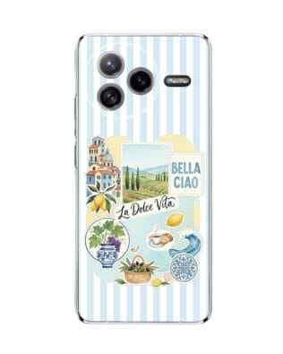 Etui do Xiaomi POCO F7 Ultra przeźroczyste, silikonowe Flexi, Italian Summer, La Dolce Vita