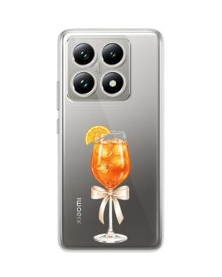 Etui do Xiaomi 14T przeźroczyste, silikonowe Flexi, Paradise, Aperol Spritz