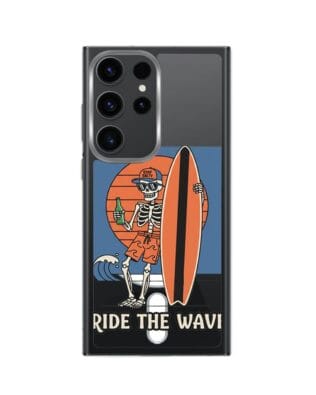 Etui do Samsung Galaxy S23 Ultra z MagSafe przeźroczyste, silikonowe Flexi, Summer Patterns, Ride the wave