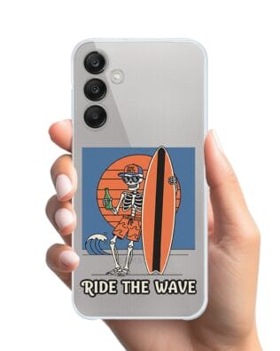 Etui do Samsung Galaxy M35 5G przeźroczyste, silikonowe Flexi, Summer Patterns, Ride the wave
