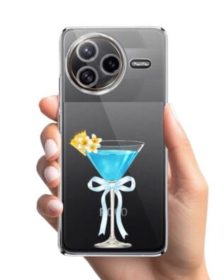 Etui do Xiaomi POCO F7 Ultra przeźroczyste, silikonowe Flexi, Paradise, Blue Hawaii