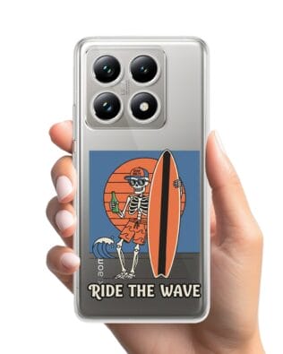 Etui do Xiaomi 14T przeźroczyste, silikonowe Flexi, Summer Patterns, Ride the wave