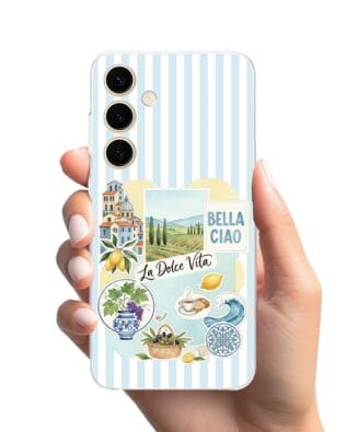 Etui do Samsung Galaxy S24 Plus przeźroczyste, silikonowe Flexi, Italian Summer, La Dolce Vita