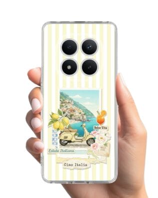 Etui do Xiaomi Redmi Note 15 4G przeźroczyste, silikonowe Flexi, Italian Summer, Ciao Italia