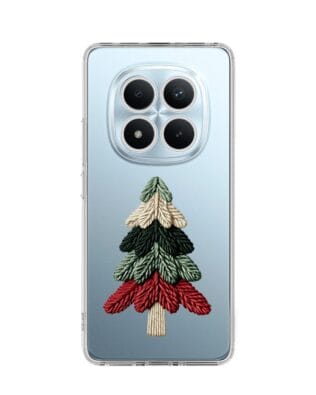 Etui do Xiaomi Redmi Note 15 Pro 4G przeźroczyste, silikonowe Flexi, Przytulne święta, Dziana choinka