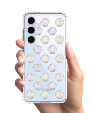 Etui do Samsung Galaxy S24 FE przeźroczyste, silikonowe Flexi, Summer Patterns, pastelowe muszelki