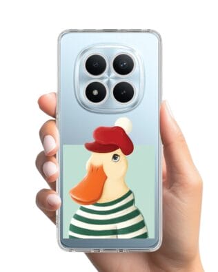 Etui do Xiaomi Redmi Note 15 Pro 4G przeźroczyste, silikonowe Flexi, kaczuszka