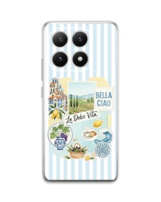Etui do Xiaomi 15T przeźroczyste, silikonowe Flexi, Italian Summer, La Dolce Vita