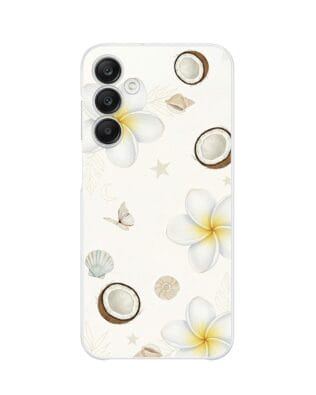 Etui do Samsung Galaxy A25 5G przeźroczyste, silikonowe Flexi, Summer Patterns, hawajskie kokosy