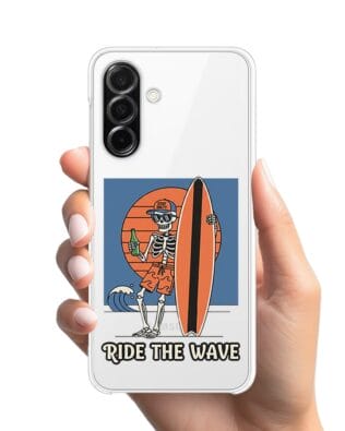 Etui do Samsung Galaxy A26 5G przeźroczyste, silikonowe Flexi, Summer Patterns, Ride the wave