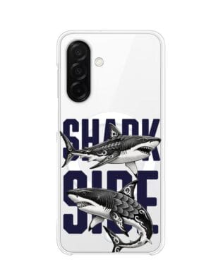 Etui do Samsung Galaxy A26 5G z MagSafe przeźroczyste, silikonowe Flexi, Summer Patterns, Shark side