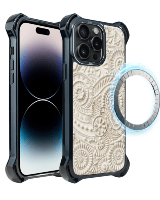 Etui do iPhone 14 Pro IBIZU DropGuard Ultra z MagSafe, Amalfi, Piaszczysty ornament