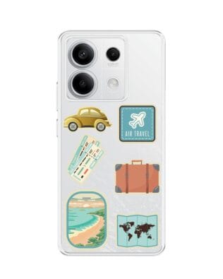 Etui do Xiaomi Redmi Note 13 Pro 5G przeźroczyste, silikonowe Flexi, pocztowe znaczki