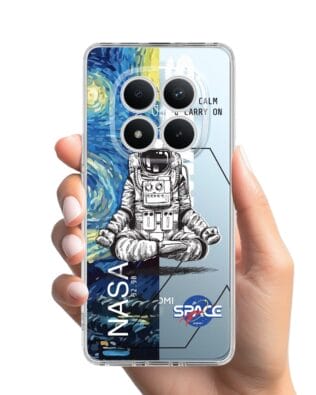 Etui do Xiaomi Redmi Note 15 4G przeźroczyste, silikonowe Flexi, keep calm in Cosmos