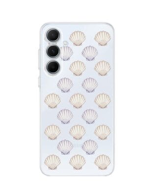 Etui do Samsung Galaxy A55 5G przeźroczyste, silikonowe Flexi, Summer Patterns, pastelowe muszelki