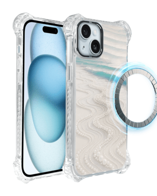 Etui do iPhone 15 Plus IBIZU DropGuard Ultra z MagSafe, Amalfi, Koralowa plaża
