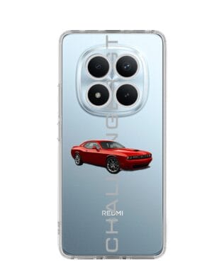 Etui do Xiaomi Redmi Note 15 Pro 4G przeźroczyste, silikonowe Flexi, Szybkie Auta, czerwony Challenger GT