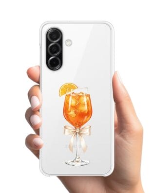 Etui do Samsung Galaxy A26 5G przeźroczyste, silikonowe Flexi, Paradise, Aperol Spritz
