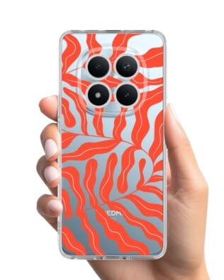 Etui do Xiaomi Redmi Note 15 4G przeźroczyste, silikonowe Flexi, Summer Patterns, koralowy wzór