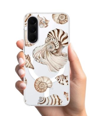 Etui do Samsung Galaxy A37 z MagSafe przeźroczyste, silikonowe Flexi, Summer Patterns, ozdobne muszle