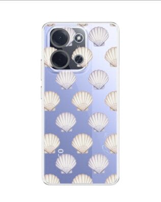 Etui do Xiaomi POCO C85 przeźroczyste, silikonowe Flexi, Summer Patterns, pastelowe muszelki