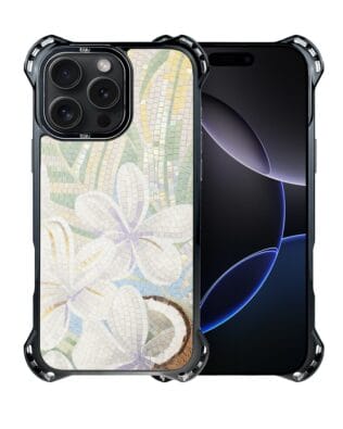 Etui do iPhone 16 Pro IBIZU DropGuard Ultra z MagSafe, Modern Classics, Biała lilia