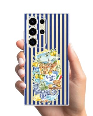 Etui do Samsung Galaxy S24 Ultra przeźroczyste, silikonowe Flexi, Italian Summer, Limoncello