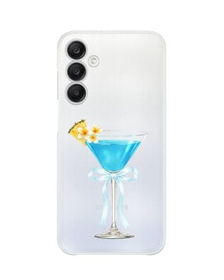 Etui do Samsung Galaxy A25 5G przeźroczyste, silikonowe Flexi, Paradise, Blue Hawaii