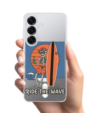Etui do Samsung Galaxy S25 Plus z MagSafe przeźroczyste, silikonowe Flexi, Summer Patterns, Ride the wave