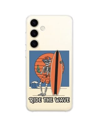 Etui do Samsung Galaxy S24 Plus przeźroczyste, silikonowe Flexi, Summer Patterns, Ride the wave