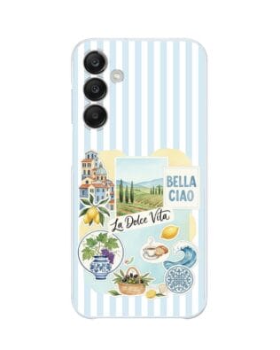 Etui do Samsung Galaxy M35 5G przeźroczyste, silikonowe Flexi, Italian Summer, La Dolce Vita
