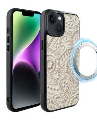 Etui do iPhone 14 Plus IBIZU DropGuard Matt z MagSafe, Amalfi, Piaszczysty ornament
