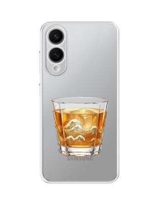Etui do Samsung Galaxy S25 Edge przeźroczyste, silikonowe Flexi, Paradise, Whiskey on the rocks