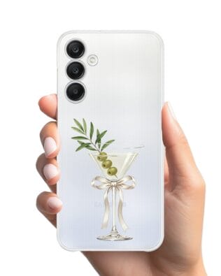 Etui do Samsung Galaxy A25 5G przeźroczyste, silikonowe Flexi, Paradise, Dry Martini