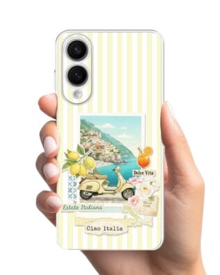Etui do Samsung Galaxy S25 Edge przeźroczyste, silikonowe Flexi, Italian Summer, Ciao Italia