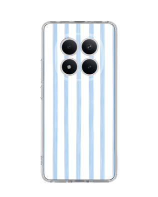 Etui do Xiaomi Redmi Note 15 Pro Plus 5G przeźroczyste, silikonowe Flexi, Summer Patterns, biało-niebieskie paski