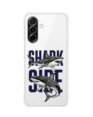 Etui do Samsung Galaxy A26 5G przeźroczyste, silikonowe Flexi, Summer Patterns, Shark side