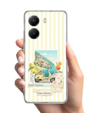 Etui do Xiaomi POCO X7 Pro przeźroczyste, silikonowe Flexi, Italian Summer, Ciao Italia