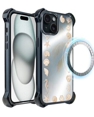 Etui do iPhone 15 Plus IBIZU DropGuard Ultra z MagSafe, Reflect, Muszelkowe lustro
