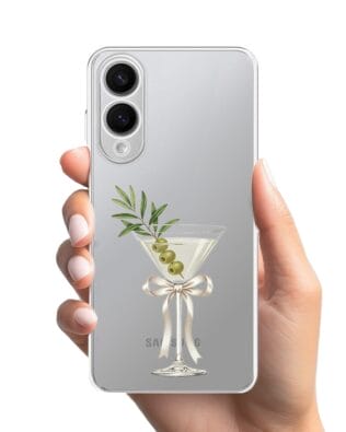 Etui do Samsung Galaxy S25 Edge przeźroczyste, silikonowe Flexi, Paradise, Dry Martini