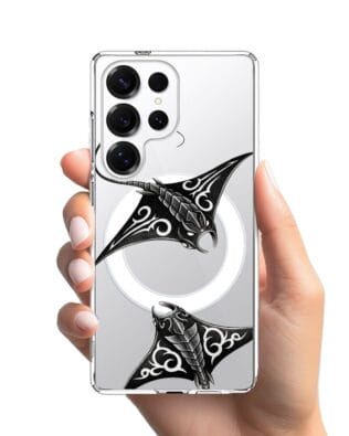 Etui do Samsung Galaxy S25 Ultra z MagSafe przeźroczyste, silikonowe Flexi, Summer Patterns, diabeł morski