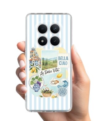 Etui do Xiaomi Redmi Note 15 Pro Plus 5G przeźroczyste, silikonowe Flexi, Italian Summer, La Dolce Vita