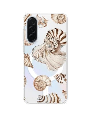 Etui do Samsung Galaxy A36 5G z MagSafe przeźroczyste, silikonowe Flexi, Summer Patterns, ozdobne muszle