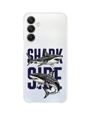 Etui do Samsung Galaxy A25 5G przeźroczyste, silikonowe Flexi, Summer Patterns, Shark side