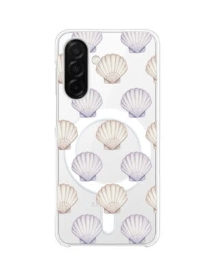 Etui do Samsung Galaxy A26 5G z MagSafe przeźroczyste, silikonowe Flexi, Summer Patterns, pastelowe muszelki